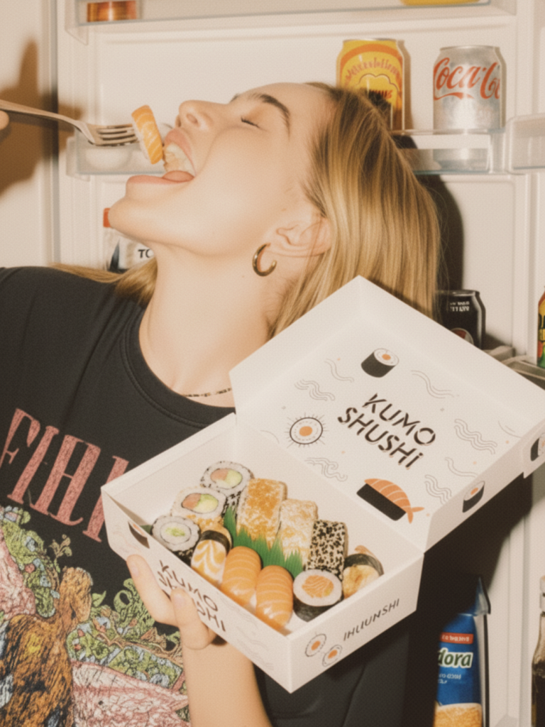 AI-generated lifestyle photo with shushi food